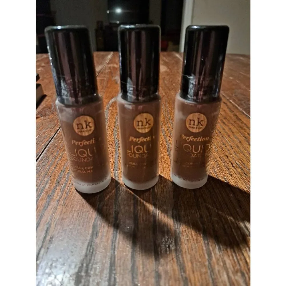 New Lot of 3 Sealed NK Makeup Perfection Liquid Foundation FFPF12 Cocoa